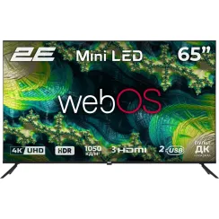 Телевізор 65" 2E MiniLED 4K 60Hz Smart WebOS Black 2E-65A88H