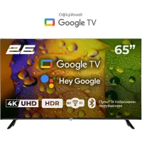 Телевізор 65" 2E LED 4K 60Hz Smart Google TV Black 2E-65A07K