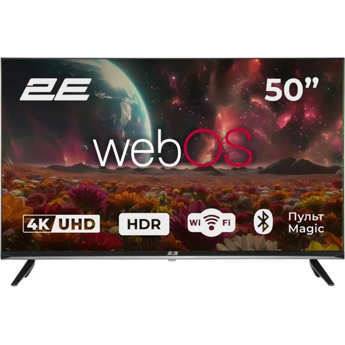 Телевізор 50" 2E LED 4K 60Hz Smart WebOS Black 2E-50A07KW