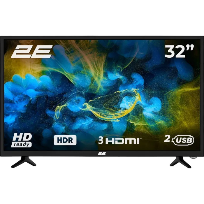 Телевізор 32" 2E LED HD 60Hz Black 2E-32D3