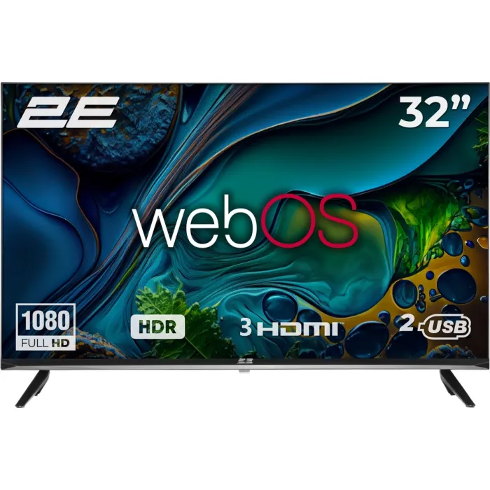 Телевізор 32" 2E LED FHD 60Hz Smart WebOS Black 2E-32A07KW