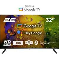 Телевізор 32" 2E LED HD 60Hz Smart Google TV Black 2E-32A07KH