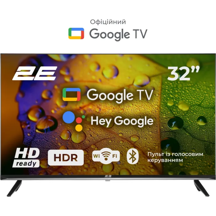 Телевізор 32" 2E LED HD 60Hz Smart Google TV Black 2E-32A07KH