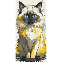 Картина за номерами Гарний котик 11560-AC 40x80 см