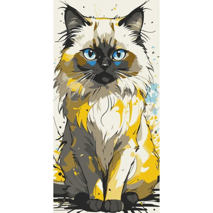 Картина за номерами Гарний котик 11560-AC 40x80 см