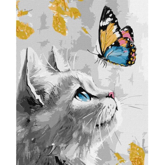 Картина за номерами Мрійливе кошеня ©art_selena_ua KHO6680, 40x50 см