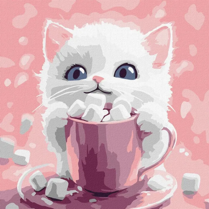 Картина за номерами Какао для котика картина № 1 ©art_selena_ua KHO6717, 30x30 см