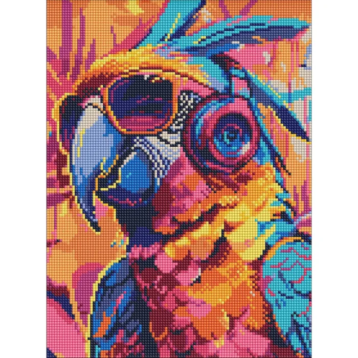 Алмазна мозаїка Стильний папуга ©art_selena_ua AMO8112, 30x40 см