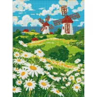 Алмазна мозаїка Поле ромашок ©art_selena_ua AMO8148, 30x40 см