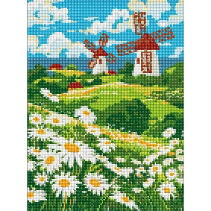 Алмазна мозаїка Поле ромашок ©art_selena_ua AMO8148, 30x40 см