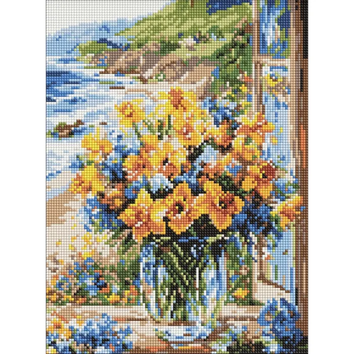 Алмазна мозаїка Квіткове узбережжя ©art_selena_ua AMO8153, 30x40см
