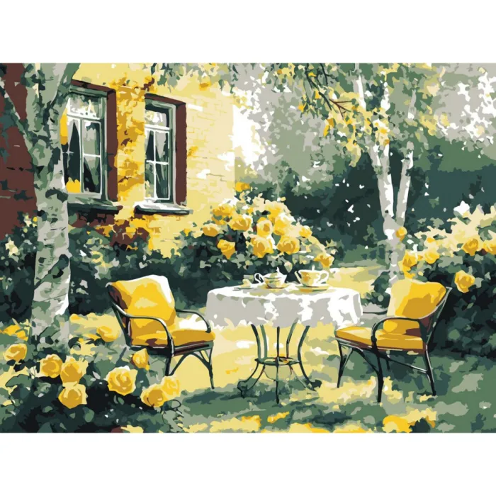 Картина за номерами Затишний дворик ©art_selena_ua KHO6374, 30x40 см