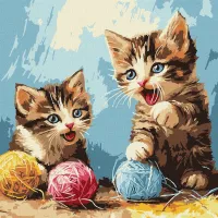Картина за номерами Клубочки ©art_selena_ua KHO6721, 30x30 см