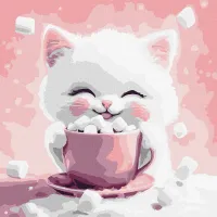 Картина за номерами Какао для котика картина № 2 KHO6770, 30x30 см