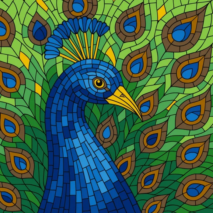 Картина за номерами Вітраж Павич ©art_selena_ua KHO6788, 30x30 см