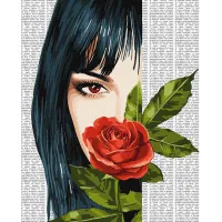 Картина за номерами Барвиста поезія: Червона троянда ©art_selena_ua KHO8610, 40x50 см