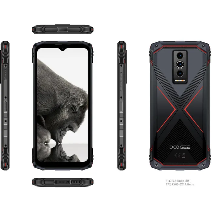 Смартфон Doogee Blade 10 Pro 6.56" 6/256ГБ, 2SIM, 5150мА•год, чорно-червоний 6923740215005
