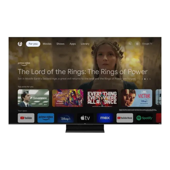 Телевізор 75" TCL MiniLED 4K 144Hz Smart Google TV Titan ONKYO sound 75MQLED80