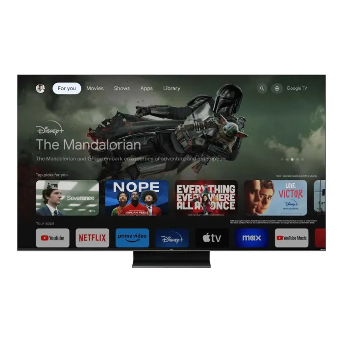 Телевізор 75" TCL MiniLED 4K 144Hz Smart Google TV Titan ONKYO sound 75MQLED80