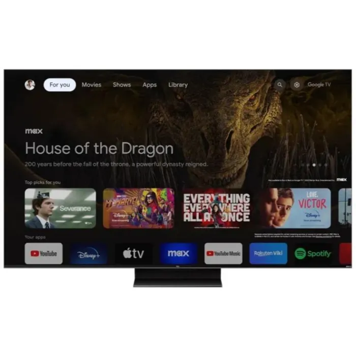 Телевізор 65" TCL MiniLED 4K 144Hz Smart Google TV Titan ONKYO sound 65MQLED80
