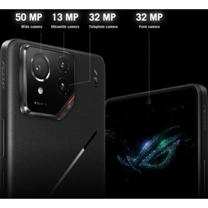 Смартфон ASUS ROG Phone 9 Pro AI2501 6.78" 16/512ГБ, 2SIM, 5800мА•год, чорний 90AI00S3-M000R0