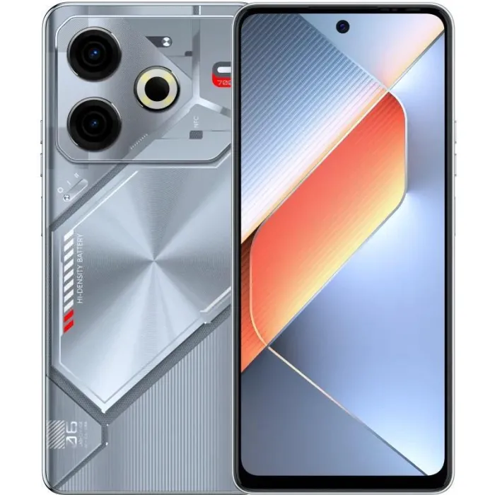Смартфон TECNO POVA 6 NEO (LI6) 6.78" 8/128ГБ, 2SIM, 7000мА•год, Starry Silver 4894947023620