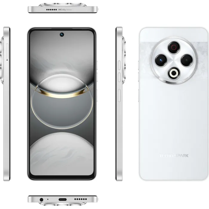 Смартфон TECNO Spark 30 (KL6) 6.78" 8/256ГБ, 2SIM, 5000мА•год, Astral Ice 4894947047916