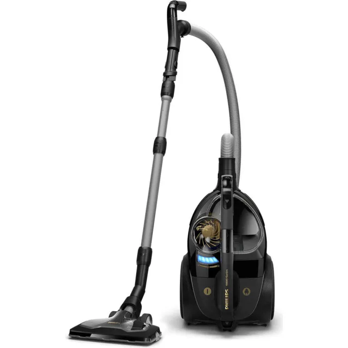 Пилосос Philips контейнерний 9000 series, 900Вт, конт пил -2,2л, НЕРА13, турбощітка, керув. потужності на ручці, чорний XB9154/09