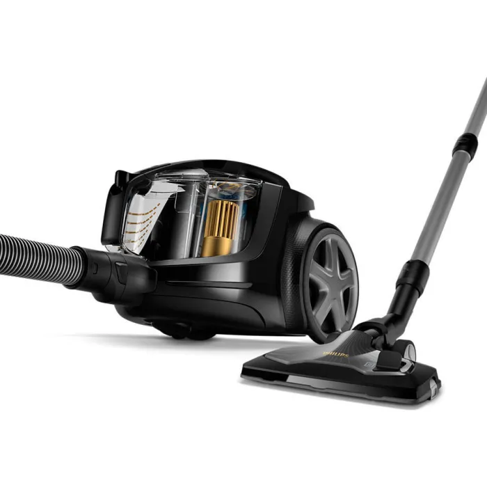 Пилосос Philips контейнерний 9000 series, 900Вт, конт пил -2,2л, НЕРА13, турбощітка, керув. потужності на ручці, чорний XB9154/09