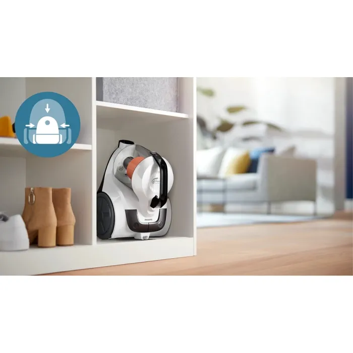 Пилосос Philips безмішковий Series 1000, 750Вт, конт пил -1.3л, вага-3.5кг, Super Clean Air, білий XB1111/10