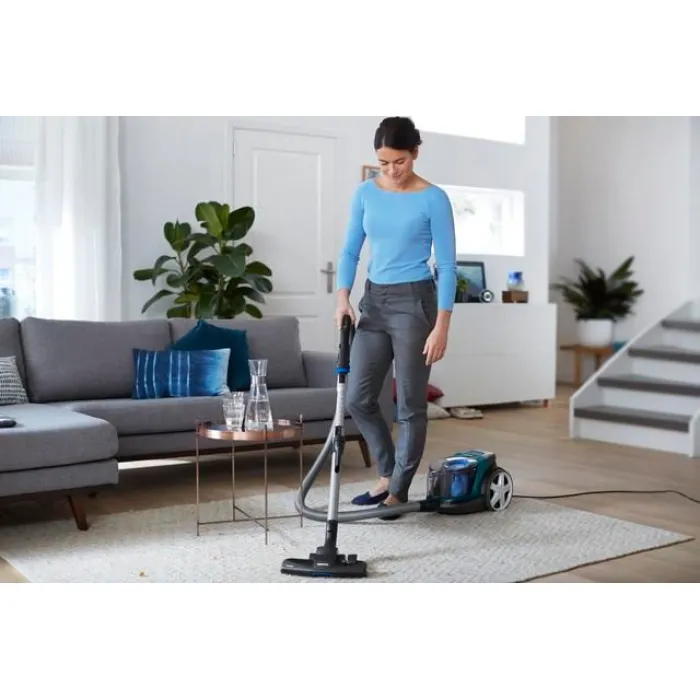 Пилосос Philips контейнерний 3000 series , 900Вт, конт пил -1,5л, НЕРА, турбощітка, чорно-зелений FC9334/09