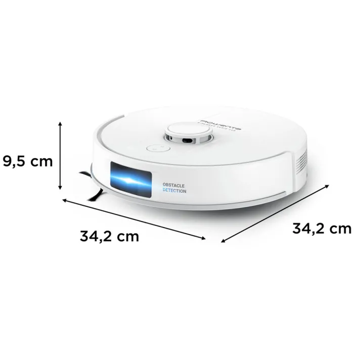 Робот-пилосос Rowenta миючий X-Plorer Serie 140 Total Care, 5000ПаВт, h=9.5см, 0.32л, конт пил -0.35л, вода - вологе прибирання, автон. робота до 120хв, білий RR9177WH