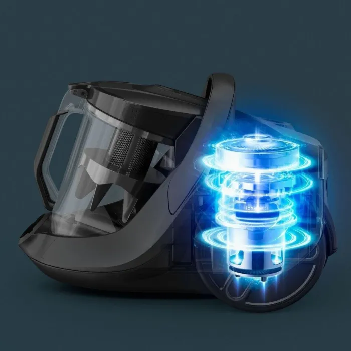 Пилосос Rowenta контейнерний Green Force Cyclnic Effitech+, 500Вт, конт пил -2.5л, НЕРА, чорний RO7C66EA