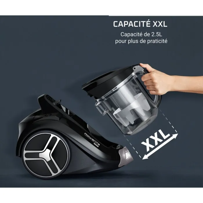 Пилосос Rowenta контейнерний Compact Power XXL, 900Вт, конт пил -2.5л, HEF system, чорний RO4B75EA