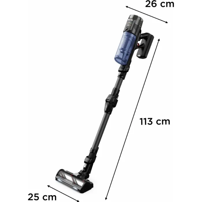Пилосос Rowenta безпровідний X-Force Flex 12.60 Neo Auto Aqua Allergy, 150Вт, конт пил -0.65л, автон. робота до 60хв, вага-3кг, НЕРА, чорно-синій RH9LC1WO