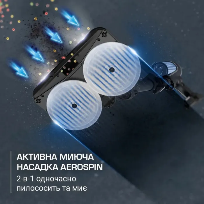 Пилосос Rowenta безпровідний X-Force Flex 12.60 Neo Auto Aqua Allergy, 150Вт, конт пил -0.65л, автон. робота до 60хв, вага-3кг, НЕРА, чорно-синій RH9LC1WO