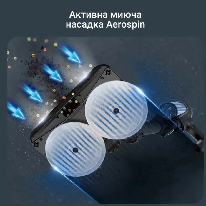 Пилосос Rowenta безпровідний X-Force Flex 14.80 Animal Aqua, 240Вт, вологе прибирання, конт пил -0.65л, автон. робота до 90хв, HEF system 99,9%, чорно-синій RH9BC1WO
