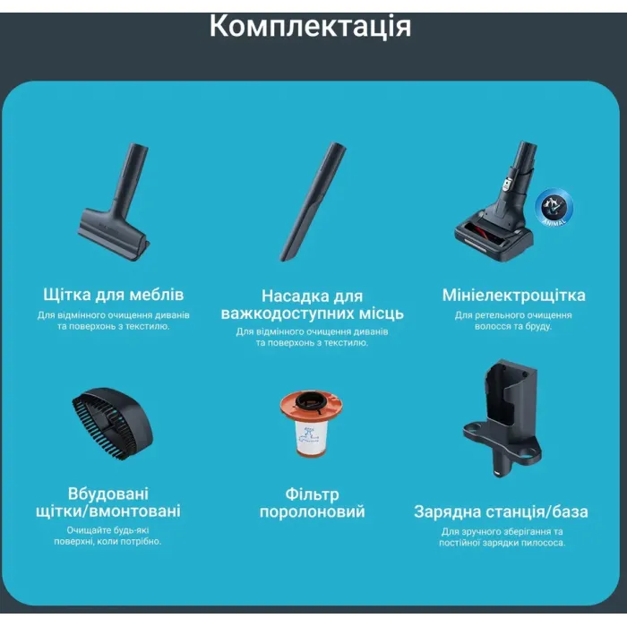 Пилосос Rowenta безпровідний X-Force Flex 14.80 Auto Animal, 240Вт, конт пил -0.65л, автон. робота до 90хв, HEF system 99,9%, чорно-золотий RH9B74WO