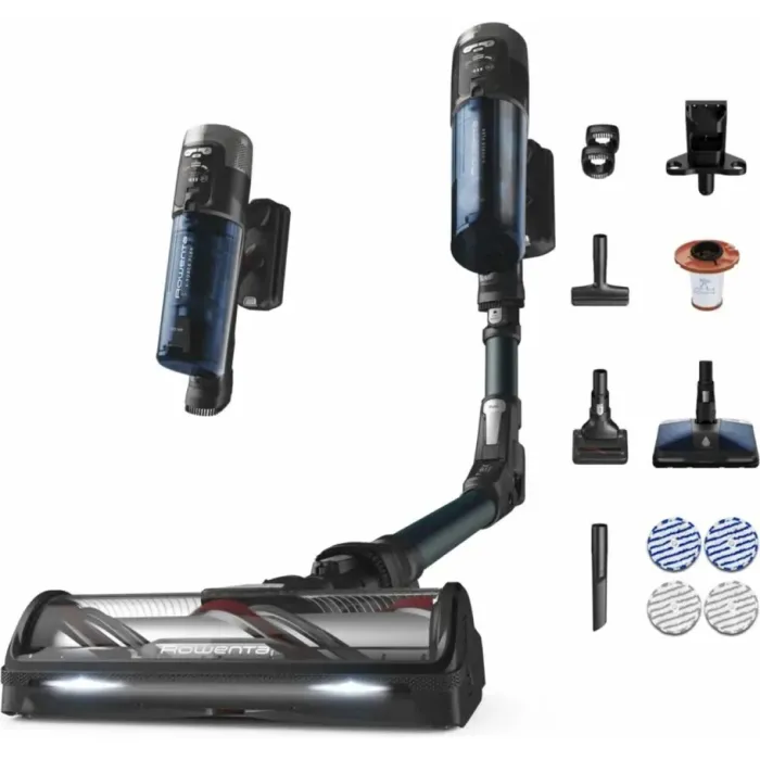 Пилосос Rowenta безпровідний X-Force Flex 13.60, 200Вт, конт пил -0.65л, автон. робота до 60хв, НЕРА, підсвітка, гнучка насадка, синій RH9AD1WO