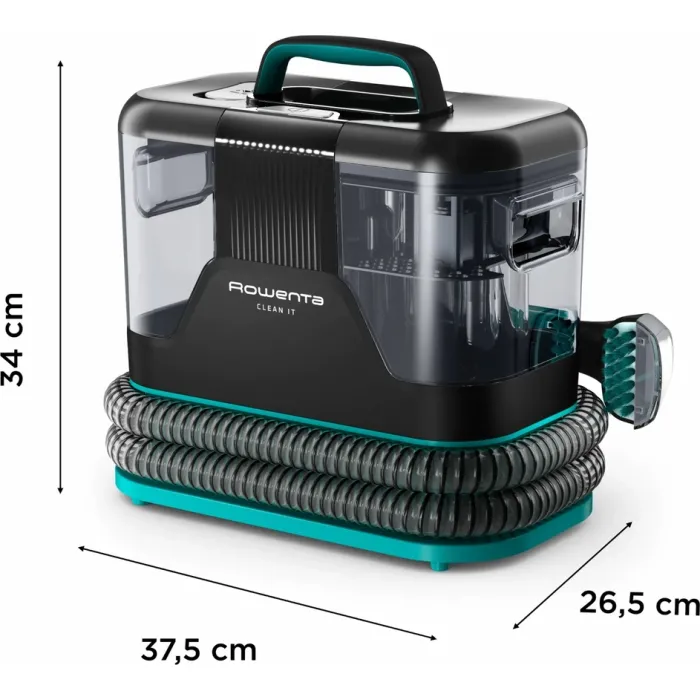 Пилосос Rowenta миючий Clean It, 750Вт, конт пил -1,5л, вода -2,3л, 13500 Па, 4 насадки, чорний IN5020F0