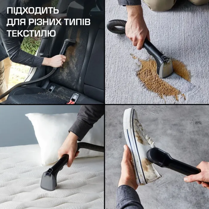 Пилосос Rowenta миючий Clean It, 750Вт, конт пил -1,5л, вода -2,3л, 13500 Па, 4 насадки, чорний IN5020F0