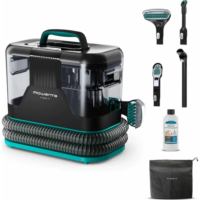 Пилосос Rowenta миючий Clean It, 750Вт, конт пил -1,5л, вода -2,3л, 13500 Па, 4 насадки, чорний IN5020F0