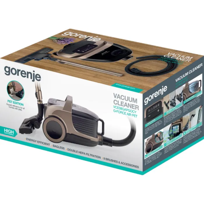 Пилосос Gorenje VCE08GAPGOCY, бронзовий VCE08GAPGOCY