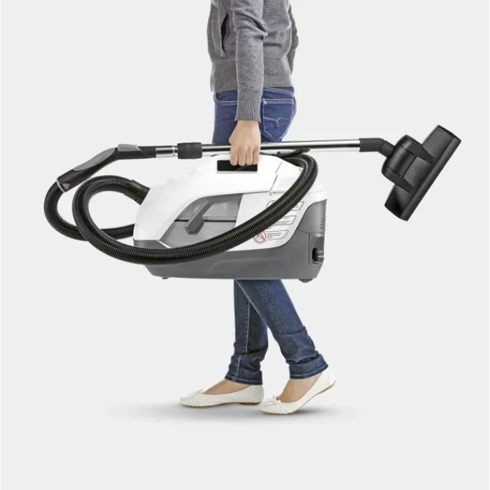 Пилосос Karcher миючий DS 6 Plus, 650Вт, конт пил -0.6л, вода -2 л, НЕРА, білий 1.195-252.0