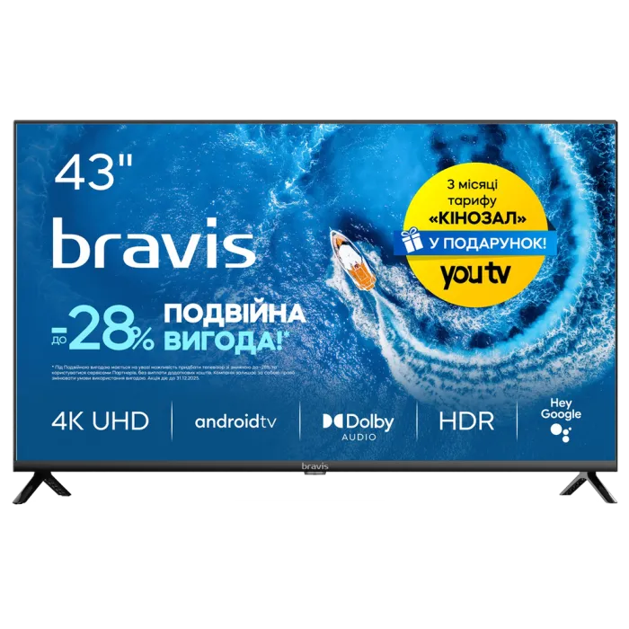 Телевізор Bravis 43" 43K6000U