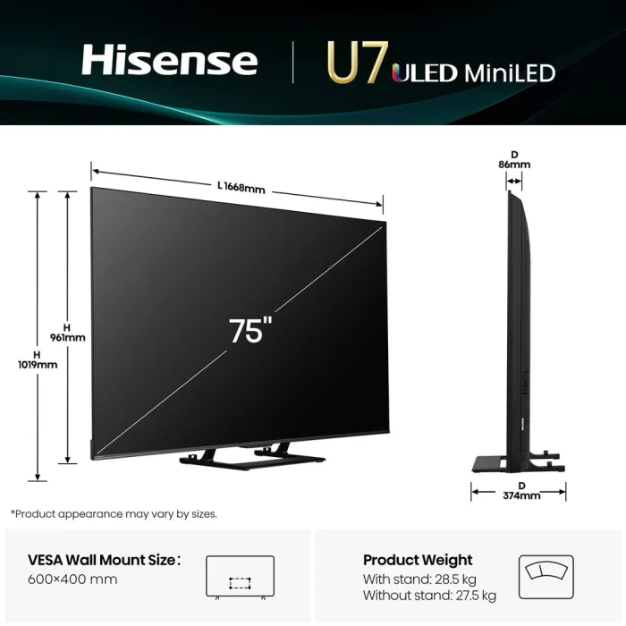 LED-телевизор Hisense 75" 75U7Q (20015823)