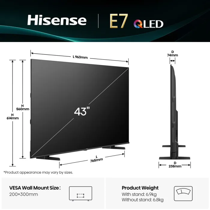 LED-телевизор Hisense 43" 43E7Q (20015991)