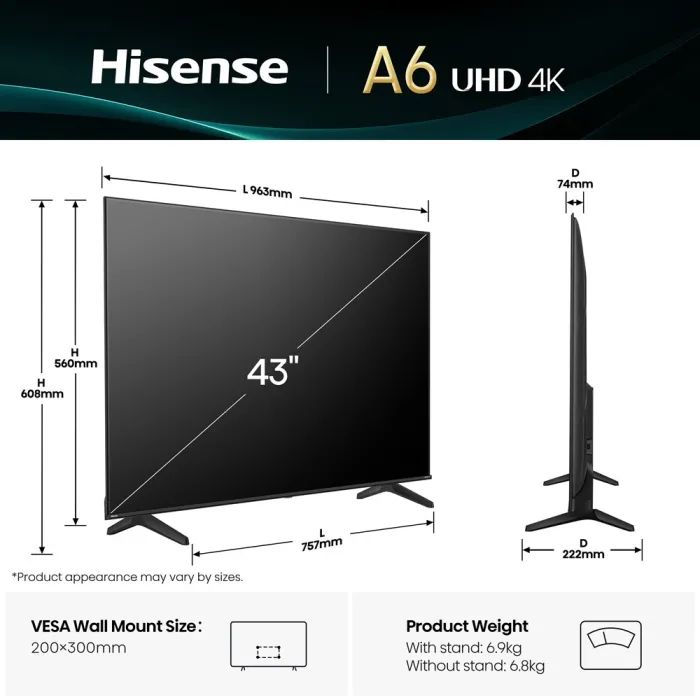 LED-телевізор Hisense 43A6Q (20015975)