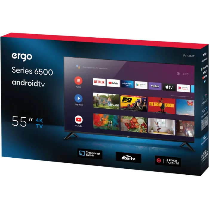 Телевізор Ergo 55" 55GUS6500