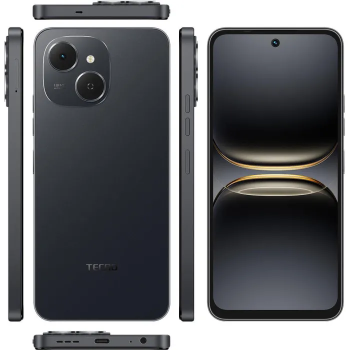 Смартфон TECNO Spark 40C (KM4k) 6.67" 4/128ГБ, 2SIM, 6000мА•год, Ink Black 4894947092459
